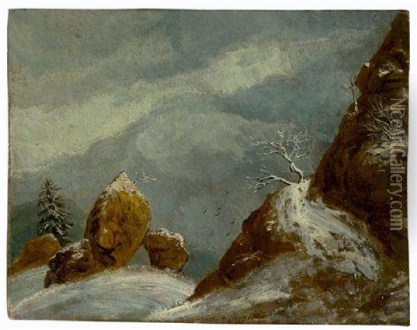 Winterlandschaft Oil Painting - Thomas Fearnley