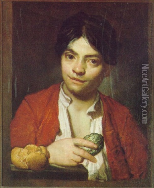 Ritratto Di Giovane Oil Painting - Vittore Giuseppe Ghislandi (Fra' Galgario)