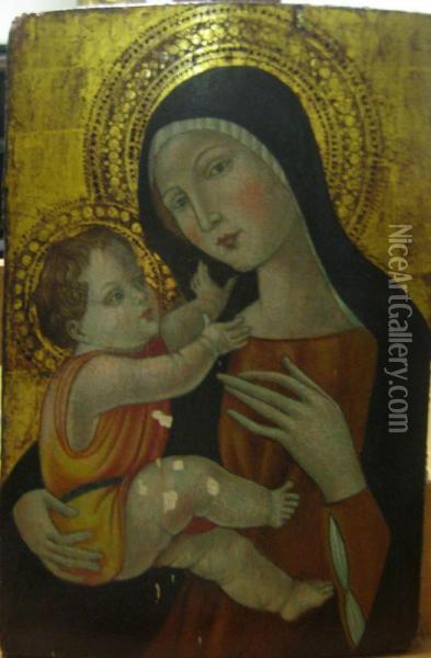 Madonna Con Bambino Oil Painting - Pietro Lorenzetti
