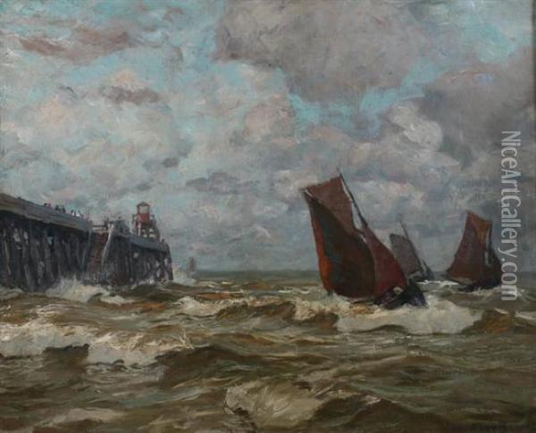 Rough Seas Oil Painting - Karl O'Lynch Van Town