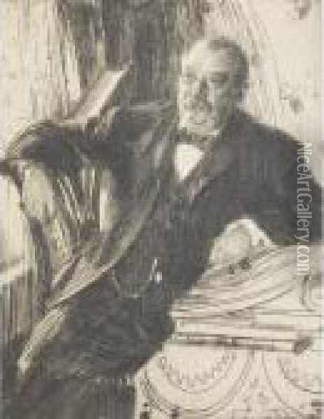 Pres. Grover Cleveland Oil Painting - Anders Zorn