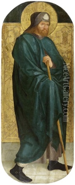 Bildnis Des Heiligen Jakobus Oil Painting - Bartholome Zeitblom