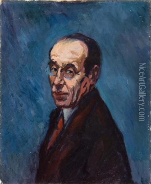Portrait Of A Gentleman Oil Painting - Jacques Gaston Emile Vaillant