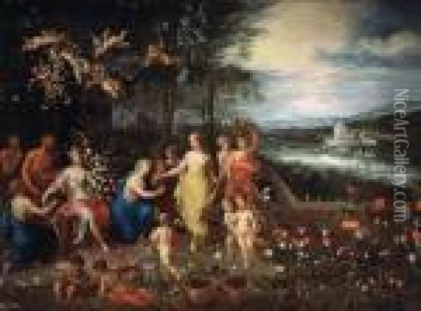 Allegoriadella Primavera Oil Painting - Jan Brueghel the Younger