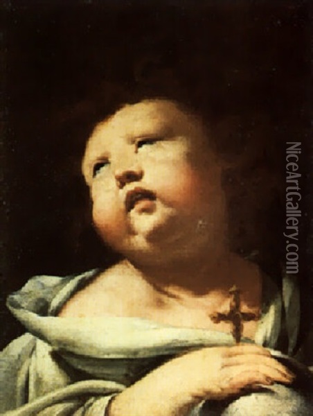 Bambino Con Crocetta Oil Painting - Giovanni Battista Piazzetta