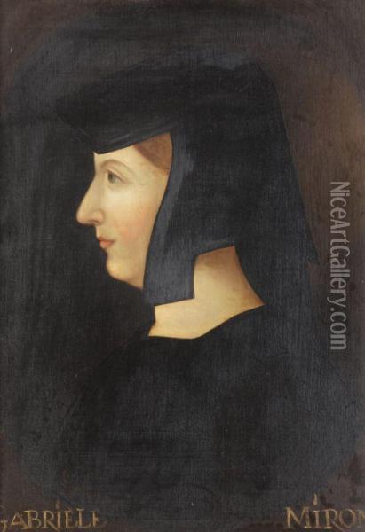 Portrait Of A Lady In Profile Oil Painting - Francois Clouet