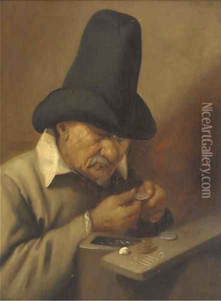 A man counting money Oil Painting - Joos van Craesbeeck