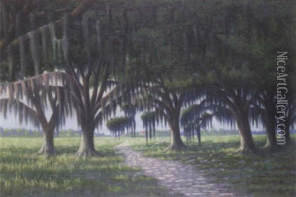 Louisiana Landscape Oil Painting - Peter Joseph Lawrence Mars