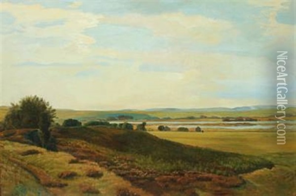 Scenery From Silkeborg Oil Painting - Vilhelm Peter Karl Kyhn