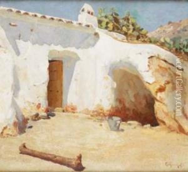 Casa Malaguena Oil Painting - Guillermo Gomez Gil