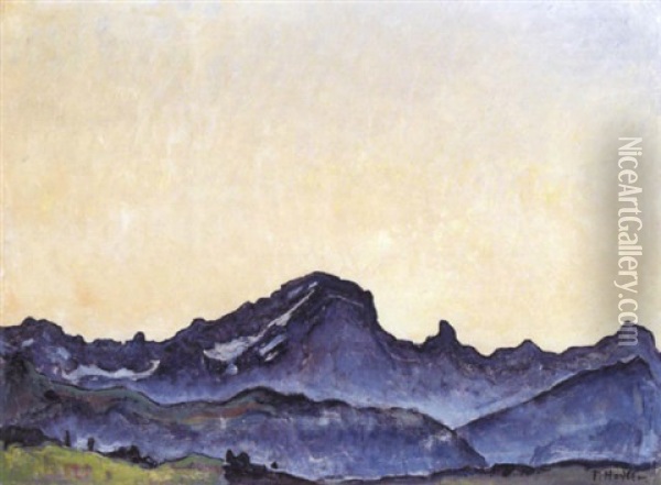 Le Grand Muveran Oil Painting - Ferdinand Hodler