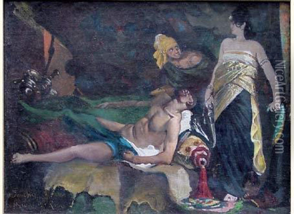  Judith Et Holopherne  Oil Painting - Henri Alexandre Georges Regnault