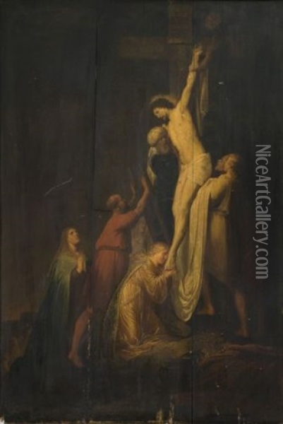 La Descente De Croix Oil Painting - Pieter Fransz de Grebber