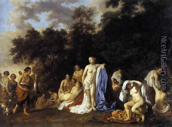 Diana and Her Nymphs 1654 Oil Painting - Jacob van Loo