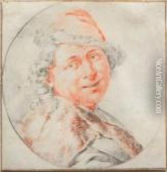 A Study Of A Man's Head Oil Painting - Jacob Van Toorenvliet