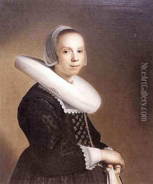Portrait of a Bride 1640 Oil Painting - Johannes Cornelisz. Verspronck