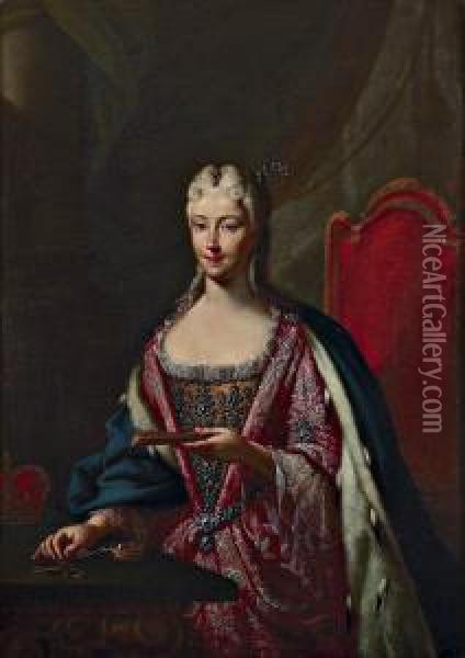 Portrait De Elisabeth Farnese Oil Painting - Ilario Mercanti Spolverini