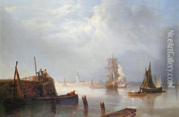 On The Scheldt, Holland Oil Painting - William Clarkson Stanfield