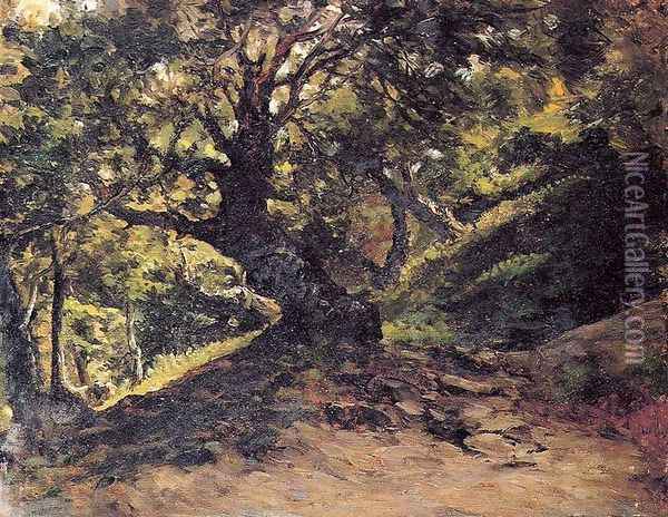 Bosque de hayas Oil Painting - Carlos de Haes