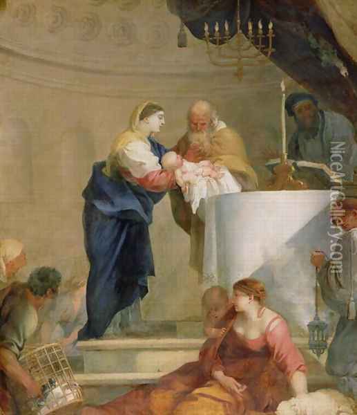 The Presentation in the Temple Oil Painting - Sebastien Bourdon