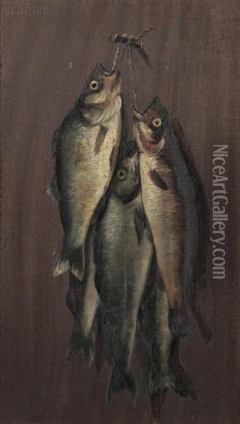 Hanging Bass Oil Painting - John Joseph Enneking