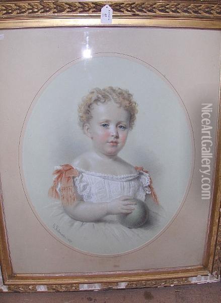 Portrait Of Hrh Prince Albert As A Child Oil Painting - Georg Koberwein