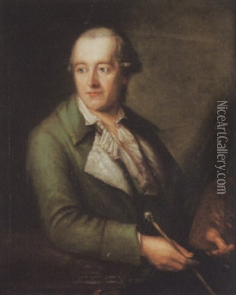 Portrat Des Malers Jacob Samuel Maurer Oil Painting - Johann Daniel Caspar Mottet