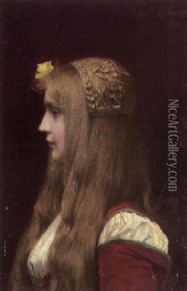 A Fair-haired Beauty Oil Painting - Jules Joseph Lefebvre