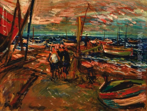 Sea Landscape Oil Painting - Abraham Mintchine