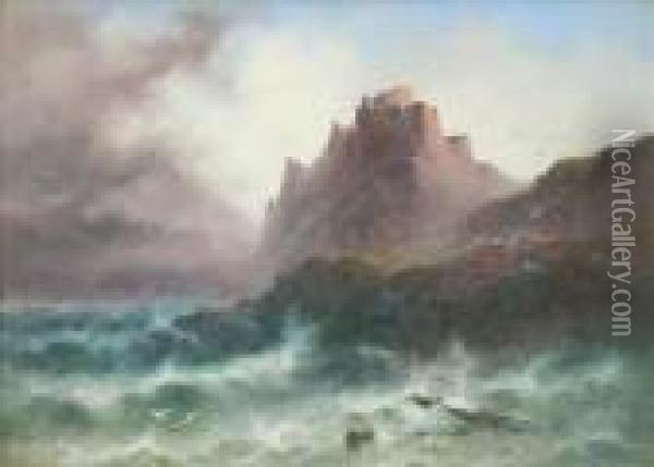 Mont Orgueil Castle, Jersey Oil Painting - S.L. Kilpack
