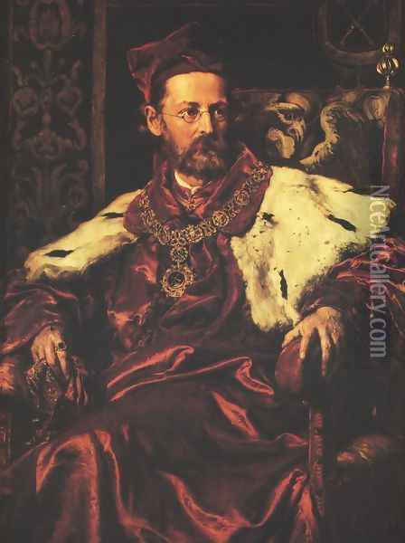 Portrait of Jozef Szujski Oil Painting - Jan Matejko