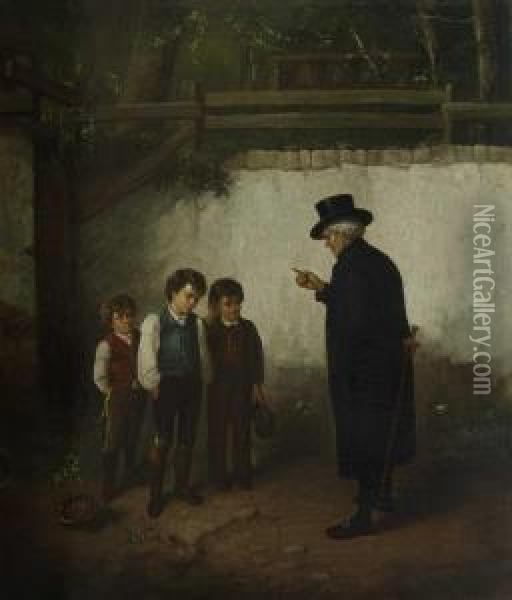 Die Kirschendiebe Oil Painting - William Mulready