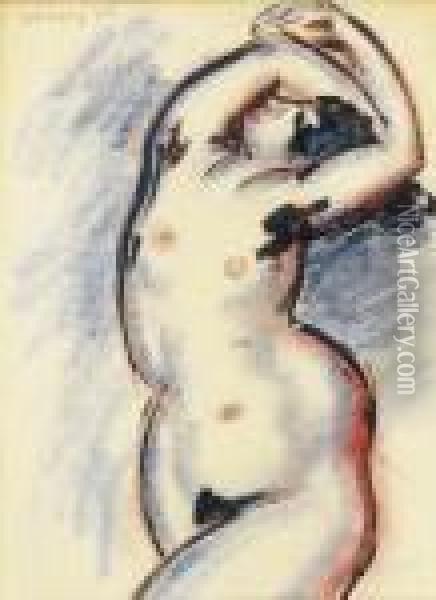 Nude Oil Painting - Janos Vaszary