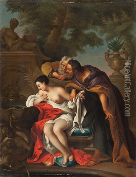 Susanna Und Die Alten Oil Painting - Jean de Troy