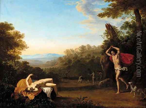 Procris and Cephalus Oil Painting - Daniel Vertangen