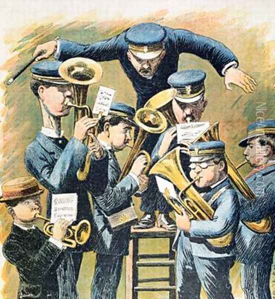 The Fanfare Oil Painting - Alfred Le Petit