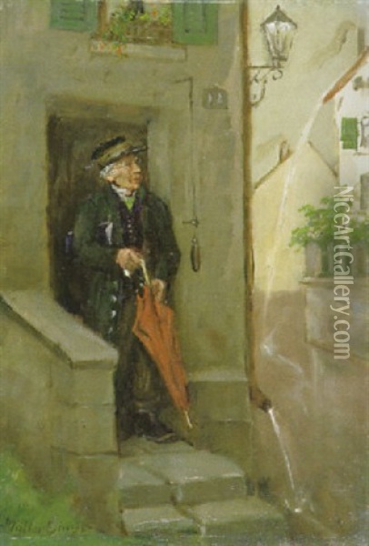 Regenwetter Oil Painting - Albert Mueller-Lingke
