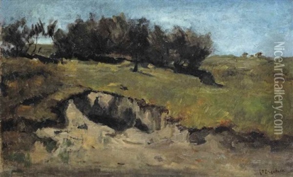 A Dune Landscape, Drenthe Oil Painting - George Hendrik Breitner