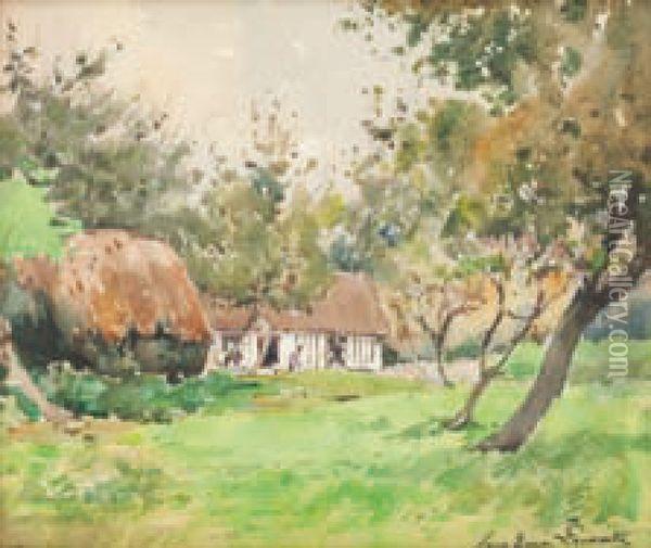 Maison Et Jardin Oil Painting - Paul Emile Lecomte