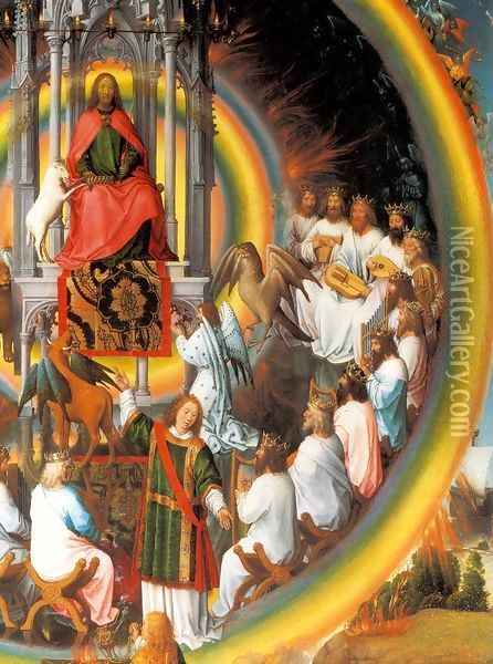 St John Altarpiece (detail) 4 Oil Painting - Hans Memling