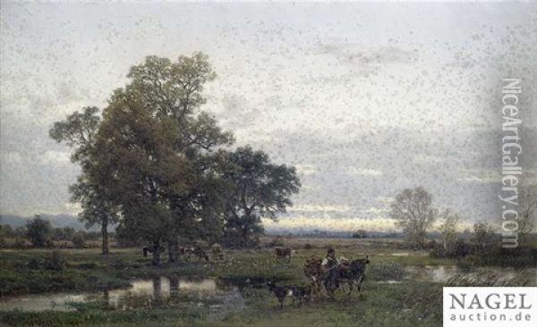 Returning From The Field Oil Painting - Wilhelm Kuehling