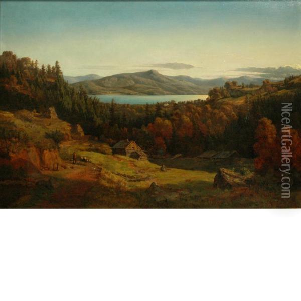 View Of Jay Peak, Vermont Oil Painting - John Henry Bufford