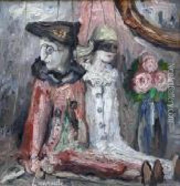 Les Marionnettes Oil Painting - Pierre Laprade