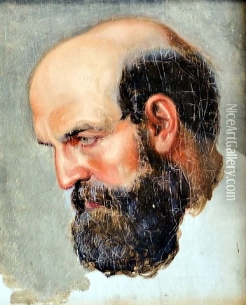 Man's Portrait Oil Painting - Jaroslav Cermak