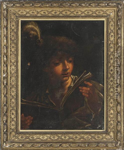 Portrait Of A Young Boy Oil Painting - Domenico Maggiotto