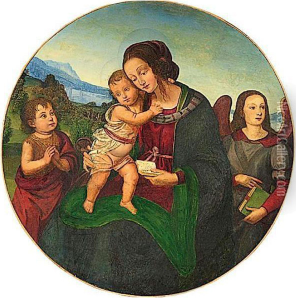 Madonna And Child Oil Painting - Raffaellino del Garbo