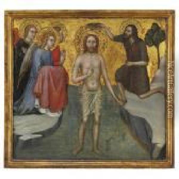 Battesimo Di Cristo Oil Painting - Taddeo Di Bartolo