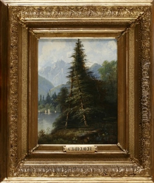 Landschaften Am Vierwaldstatter See (pair) Oil Painting - Anton Pick