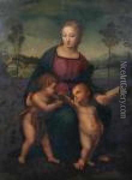 Madonna Of The Goldfinch Oil Painting - Raphael (Raffaello Sanzio of Urbino)