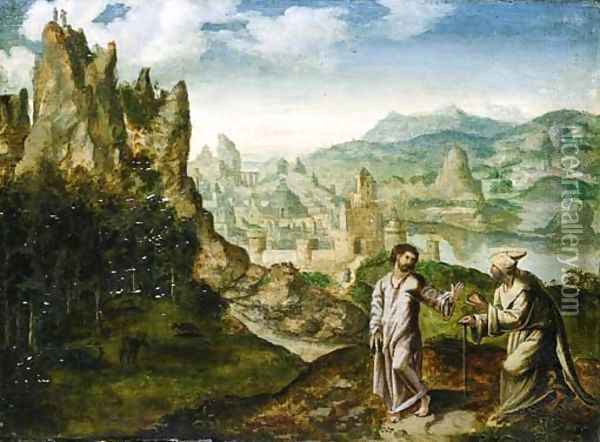 The Temptation of Christ Oil Painting - Herri met de Bles